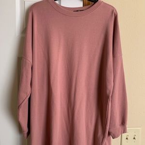 mauve sweater dress